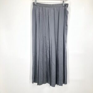 Kevan Hall Couture Silk Pleated Maxi Skirt Size 10 Gray